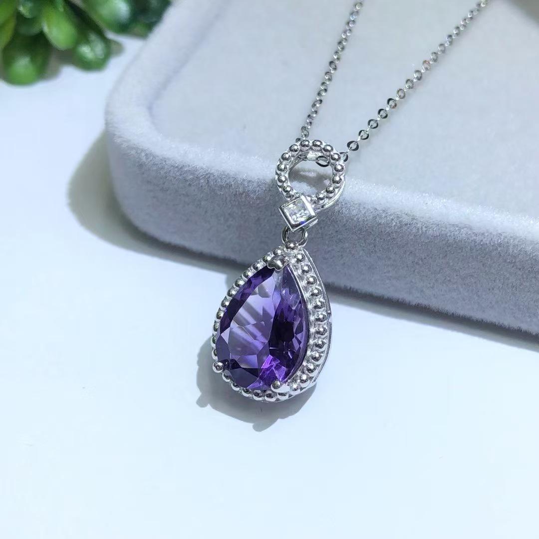 

Ожерелье с подвеской из аметиста в серебре 925 пробы - Модная бижутерия