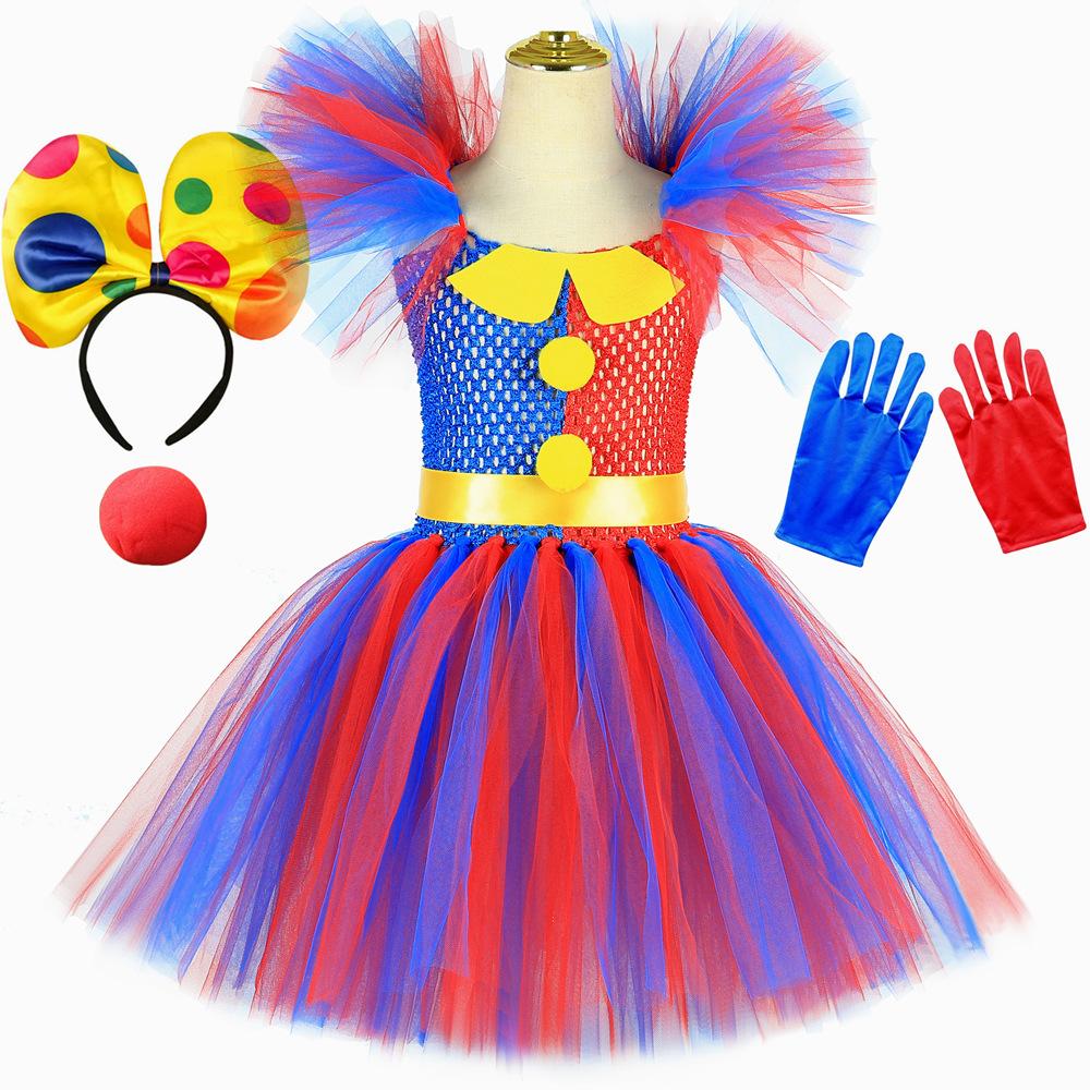Der Erstaunliche Digitale Zirkus Caine Mädchenkleid Prinzessin Tutu Kostüm für Kinder Cosplay Party