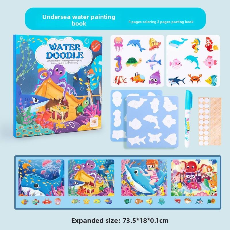 Water Painting Book For Kids With Animal Recognition And Puzzle Activities For Early Learning