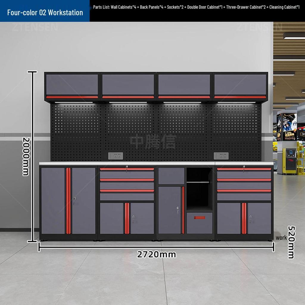 Zhongtengxin Multi-Functional Tool Cabinet & Bicycle Repair Workstation