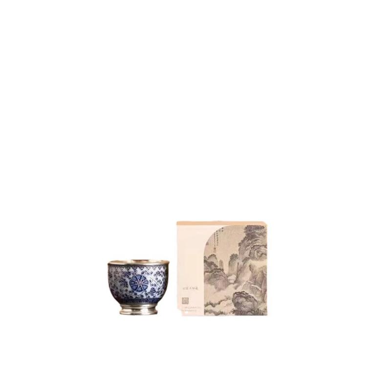 Silver-Plated Ceramic Kung Fu Tea Set