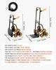 Stair Climbing Cart, 200 kg Stair-Climbing Capacity, Heavy-Duty Folding Trolley Cart with Telescoping Handle, 6 Wheels and 2 Bungee Cords, Stair