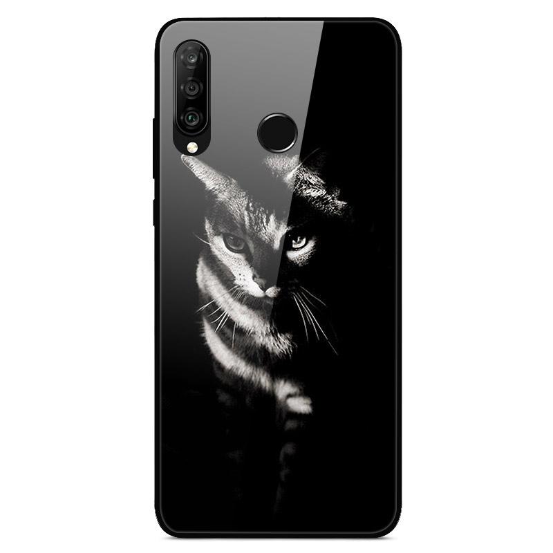 6.15"For Huawei Honor 20S Case Tempered Glass Print Back Cover Hard Case For Huawei Honor 20S MAR-LX1H Phone Case Honor20S 20 S