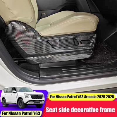 Seat Side Decorative Frame ABS Material Interior Modification Part For Nissan Patrol Y63 Armada 2025 2026