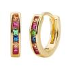 Minimalist Micro Paved Zircon Single Row Hoop Earrings Chic Advanced Sense Versatile Ear Buckle Jewelry For Women