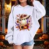 Children's Halloween Printed Pullover Hoodie, Casual Loose Fit for Daily Wear and Halloween Party
