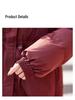 2024 Red & White Plus Size Mid-Length Duck Down Coat - Thickened, Warm, Loose Fit