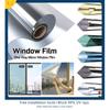 1/2 Meter One Way Mirror Window Film Vinyl Self-adhesive Reflective Solar Film Window Tint for Home Sliver Glass Sticker