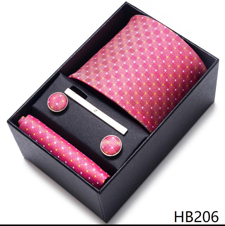 Gift Box Men'S 8Cm Tie Business Dress Jacquard Yarn Business Career Tie Set Men