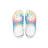 Crocs Classic Clog Lightweight Comfortable Sport Sandals Blue Orange Cloud Tie-Dye Print Women Sandals 207151-4KT
