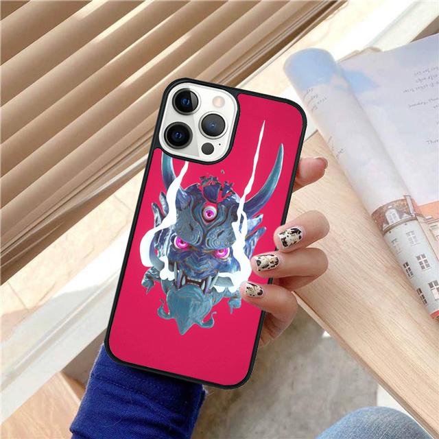 Japanese Oni Hannya Demon Mask Phone Case Cover For iPhone 17 Air 15 16e Pro Max 14 13 12 11 Pro Max Plus Shell