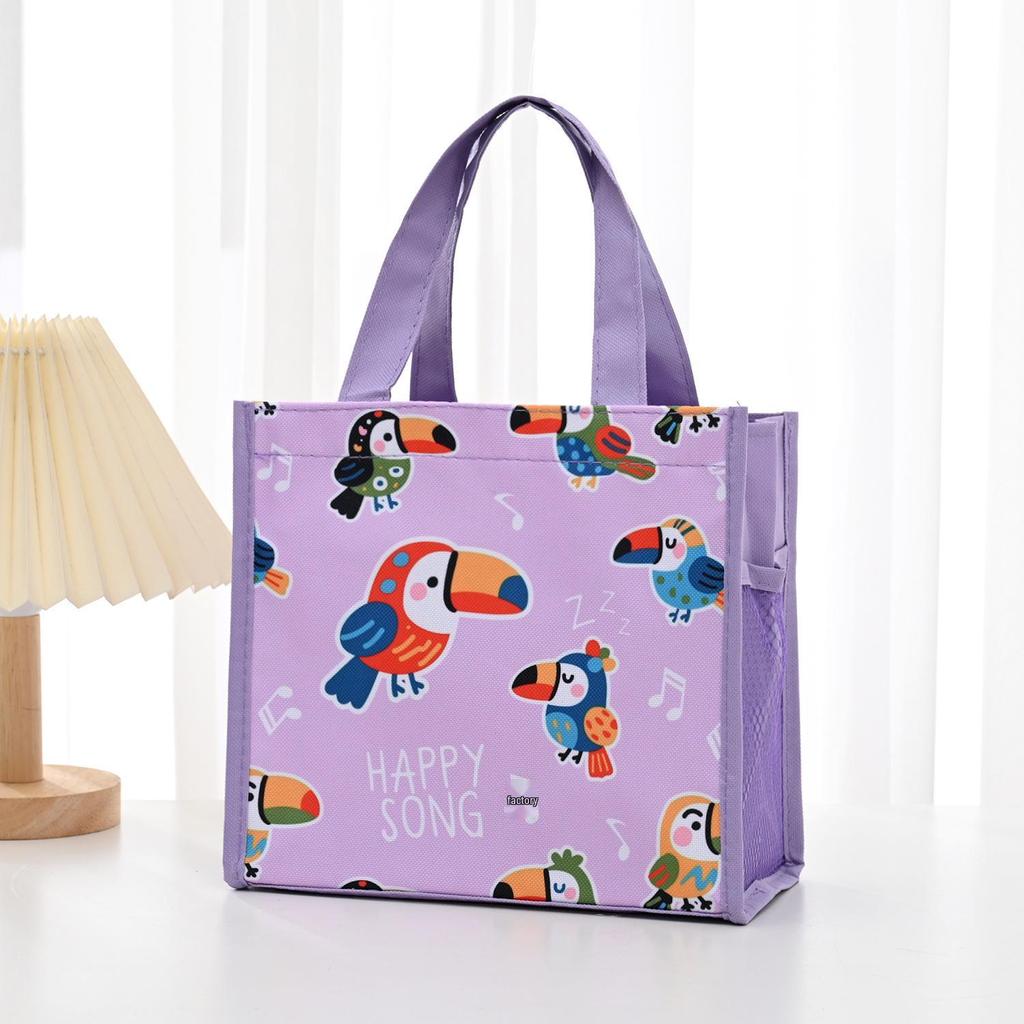 Cartoon Thickened Square Bento Lunch Bag for Kids