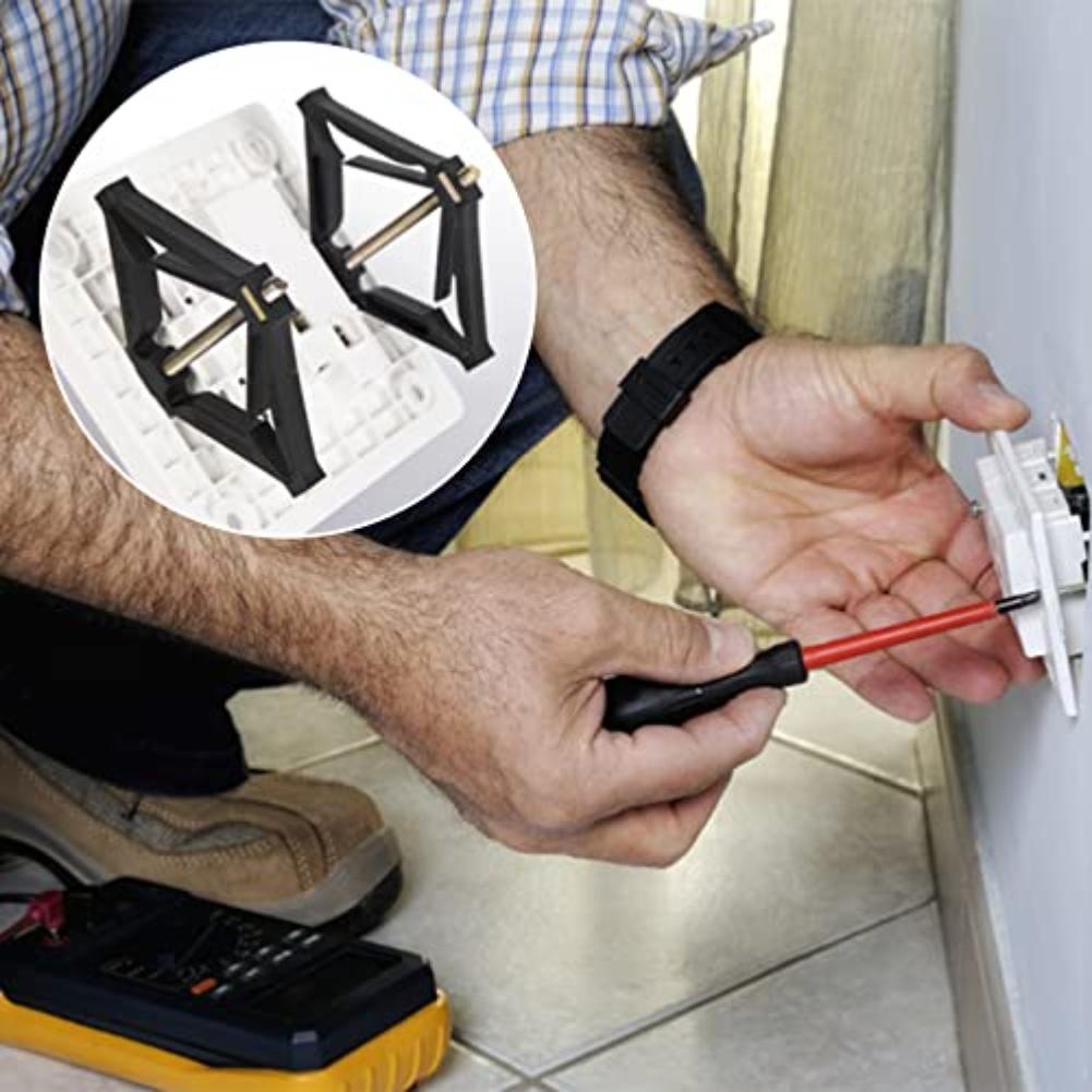 

Type 86 Socket Box Repairer 10PCS with Support Rod for Junction Box Maintenance and Strong Load Bearing Capacity чорний