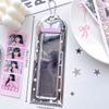 Y2K PVC Photo Card Holder Silver with Keychain Four-grid Life Photo Protector Card Sleeve Kpop Idol Strip Photo