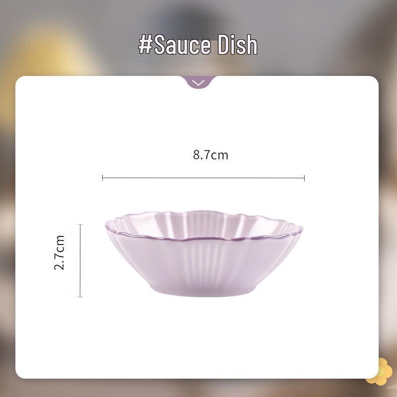 Wuhe Glazed Purple Lily of the Valley 8-Inch Bone China Plate