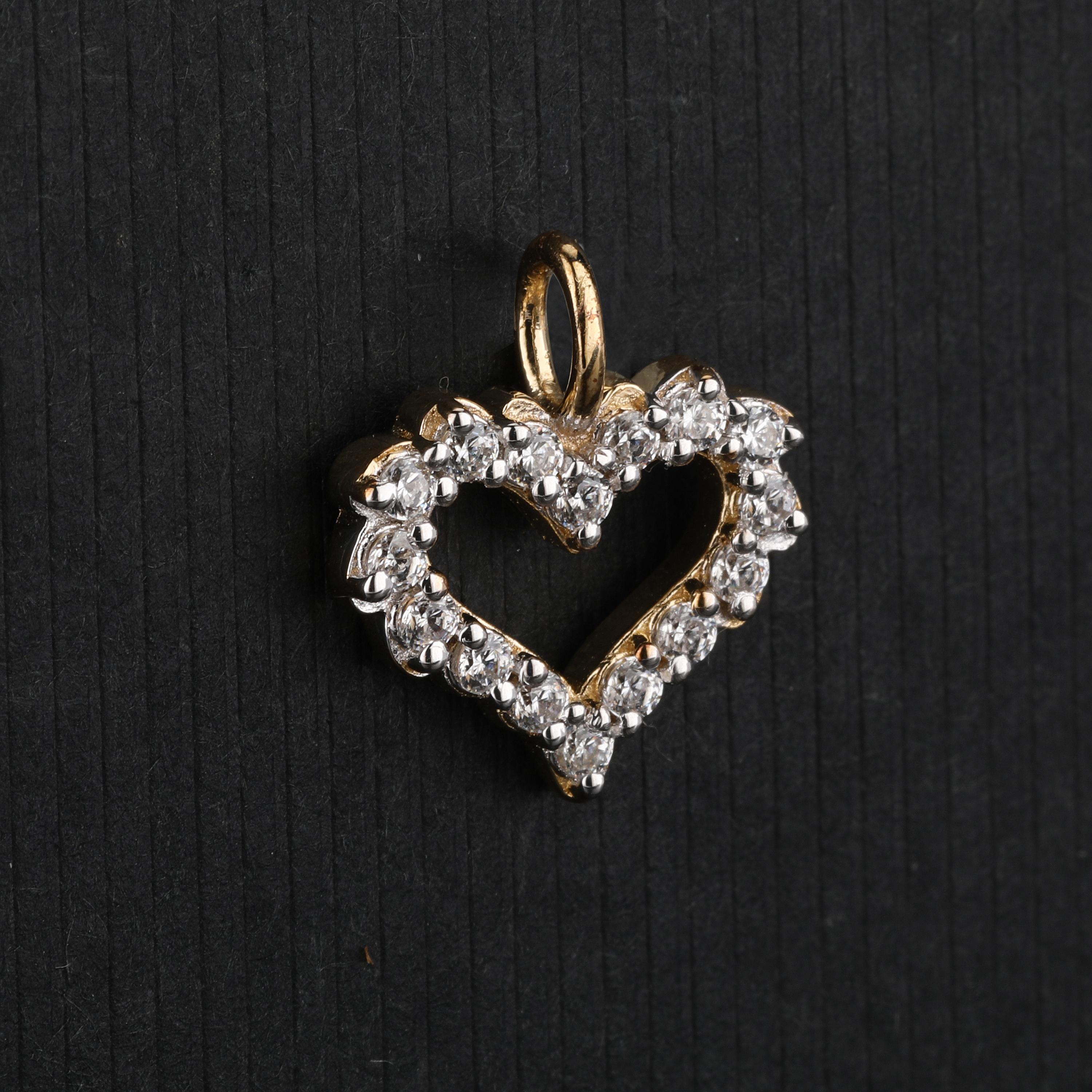 

925 Sterling Silver Gold Plated White Cubic Zirconia Pendant Round Minimal Handmade Fine Jewelry Gift for Her золотий