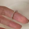 Stylish Adjustable Zirconia Ring: Korean-Inspired Design with Shiny Diamonds for a Simple, Elegant Look