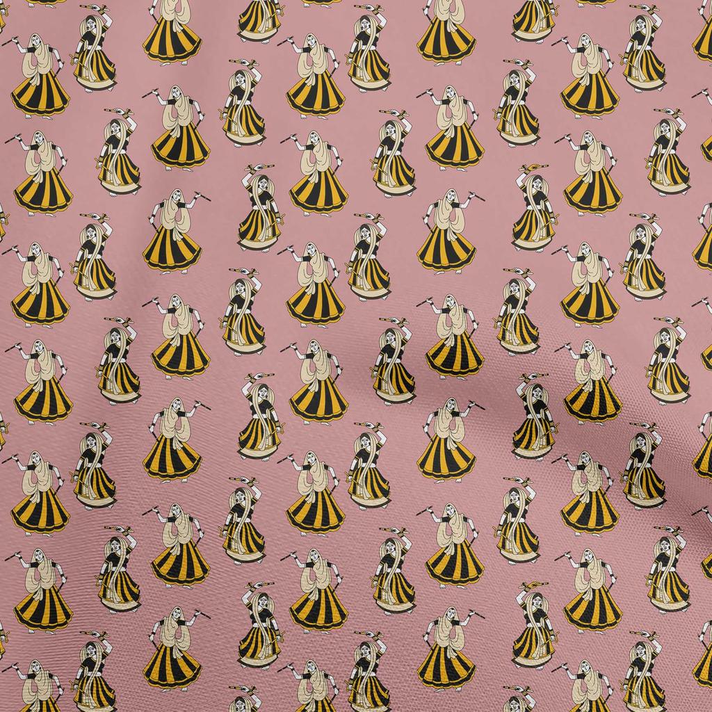 oneOone Cotton Flex Gray Fabric Kalamkari Kathakali Fabric For Sewing Printed Craft Fabric By The Yard 40 Inch