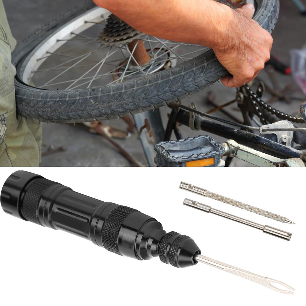 Portable Mountain Bike Aluminium Alloy Tyre Repair Tool Vacuum Adhesive Tape Grinding Rod