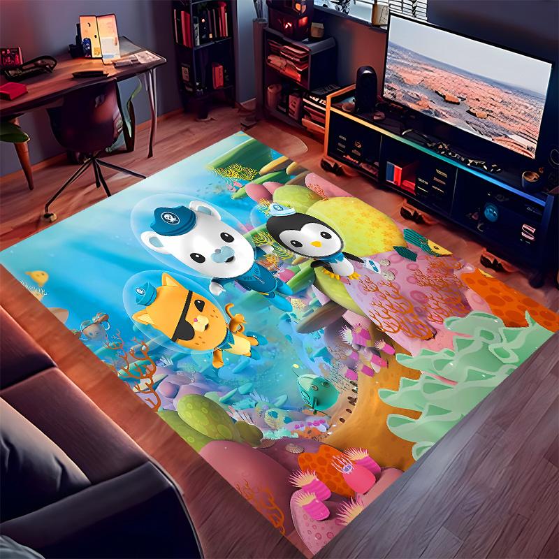 The Octonauts6 Printed Absorbent Washable Carpet, Non-Slip Bathroom Mats, Kitchen Rugs, Yoga Mat,Living Room Entrance, Camping Picnic Rugs