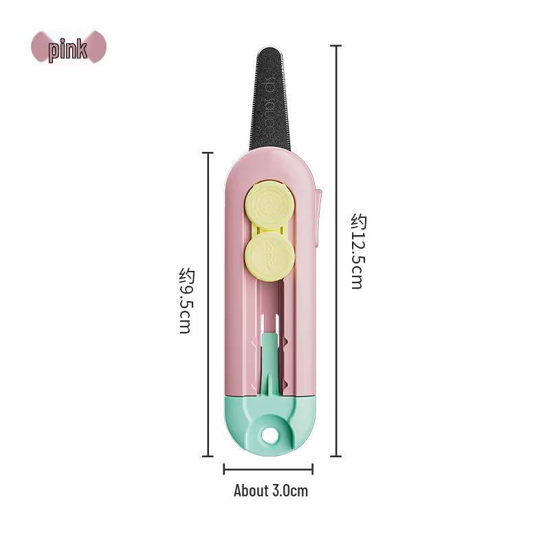 Portable Magnetic Utility Knife - Anti-Cut, Auto-Retract, Thickened Plastic for Safe Unboxing розовый