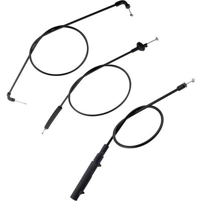 3PCS 51238240608 51238240609 51237197474 For BMW 740i 745i 750i 750Li Front Center Rear Hood Release Cable Kit