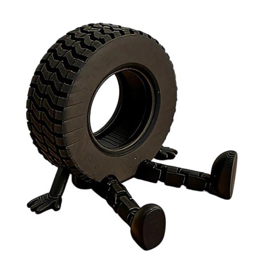 3D Printed Articulated Tire with Flexible Man Ornament Joints