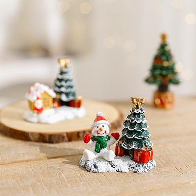 Christmas Decorations Resin Small House Micro Landscape Resin House Christmas Decorations Small Ornaments