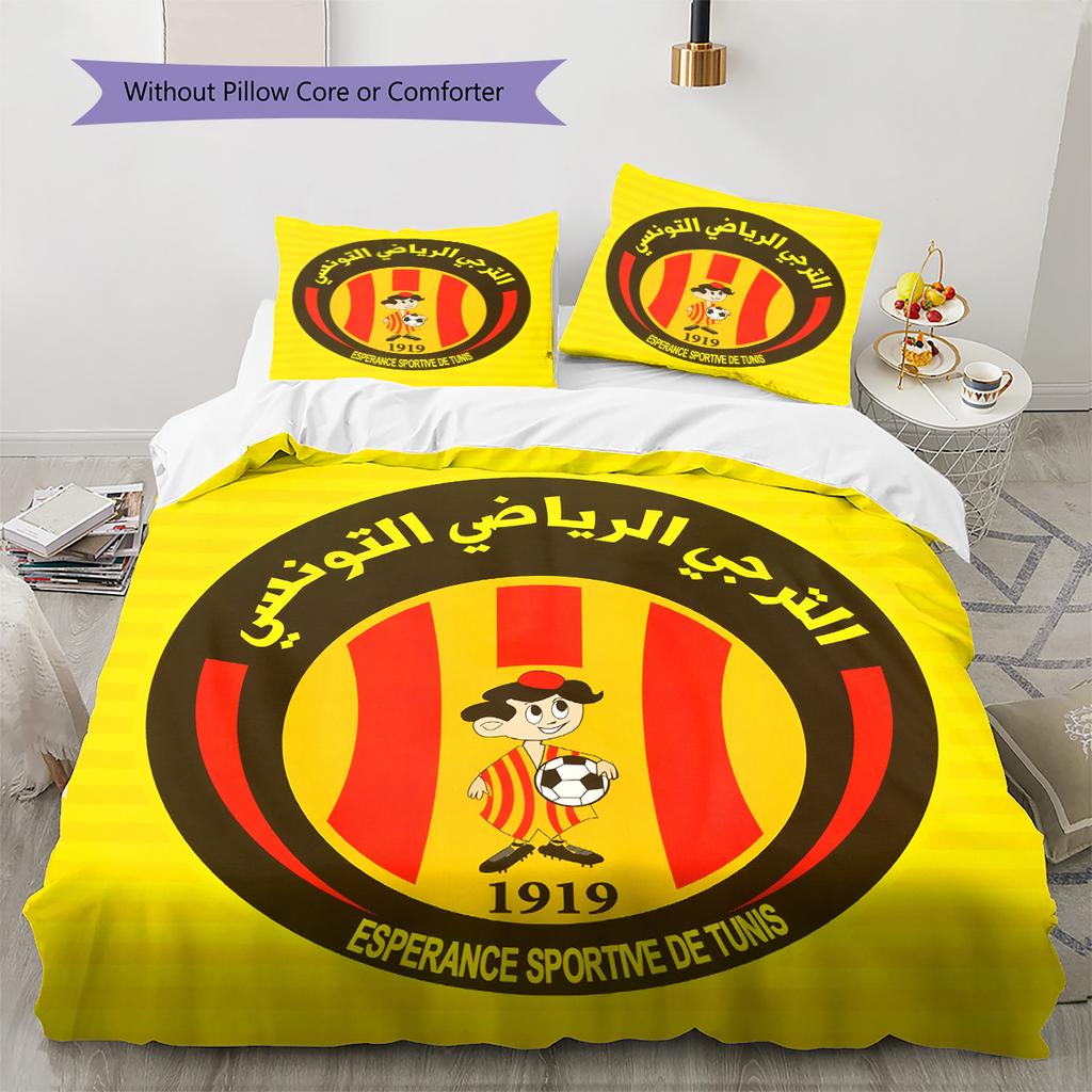 Espérance Sportive de Tunis  Pattern Bedding Quilt Set  Home Decoration  Gift (1 * duvet cover + 2 * pillowcase  without core)