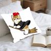 Hand Drawn Cute Cat Pillow Case Elegant Couple Home Living Room Bedroom Decorative Rectangle Pillowcase Sofa Cushion Cover