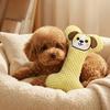Plush Bone Dog Toy Soft Bone Dog Chew Toy with Gentle Sound Low Noise Tooth Cleaning Toy for Small Medium Dogs Teething Snuggling