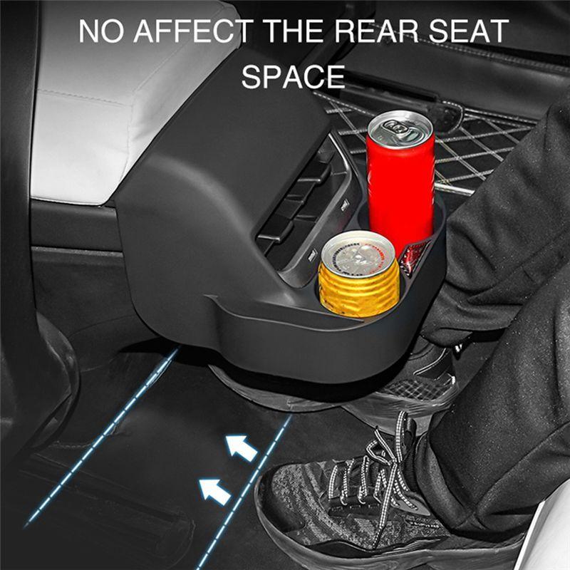 For Tesla Model 3 Model Y - Rear Seat Air Vent Cup Holder Storage Box Organizer Car Replacement Spare Parts Accessories