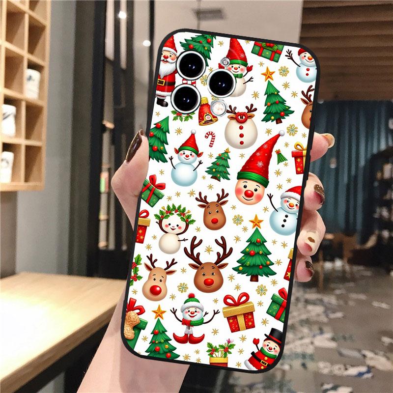 Phone Case Carcasa Funda For iPhone 17 Pro Max Air 16 15 14 13 Pro Max 15 16 Pro 15Plus Aesthetic Christmas Case