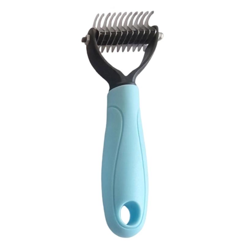 

Pet Grooming Brush For Dog Cats Skin Safe Deshedding Comb Efficient Shedding Furs Comb for Loose Furs Grooming Tool small синий