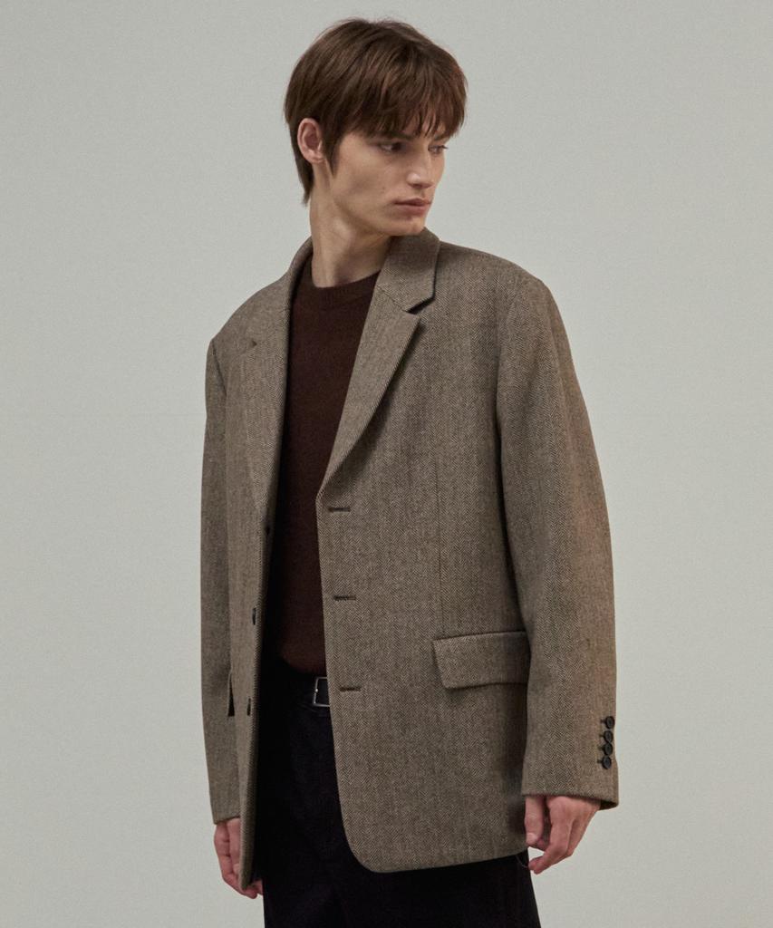 Mindbridge [Couture] Herringbone Oversized Jacket