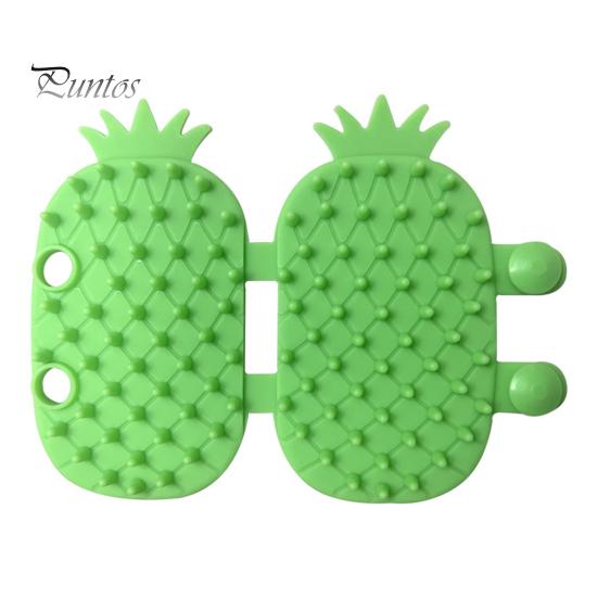 Cat Comb Silicone Cat Self Cleaning Brush Pet Shedding Scratcher Comb for Corner Table Legs Climbing Frame