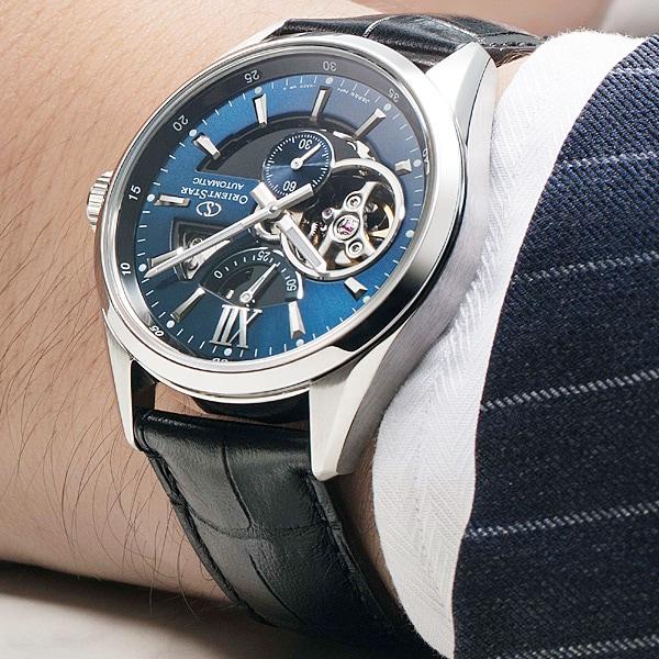 Orient Men's RK-AV0006L (Contemporary Modern Skeleton Men's) Round Watch Black Stainless