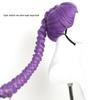 Skpop Demon Hunter Girl Group Cosplay Wig Set: Rose Red Long Hair, Black & Purple Hair, Purple Braided Hair.