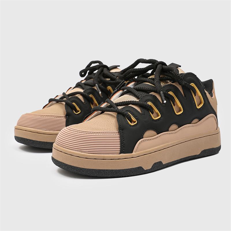 

2024 Four Season New Low Top Casual Breathable Studends Board Shoes Men s PU Skateboarding Shoes Fashion Vulcanized Shoes Men 36