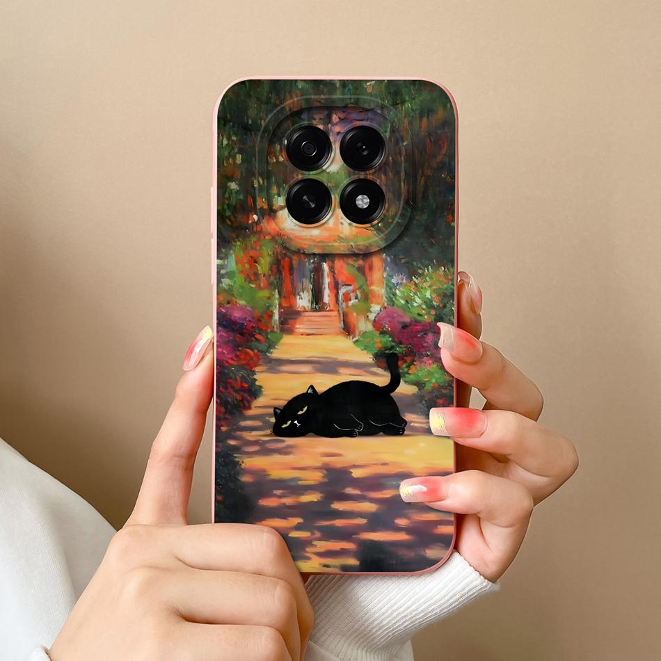 For Oppo A5 Pro 5G Phone Case Cute Cartoon Back Cover For Oppo A 5 2025 Full Protection Soft Liquid Silicone Anti Drop Housing