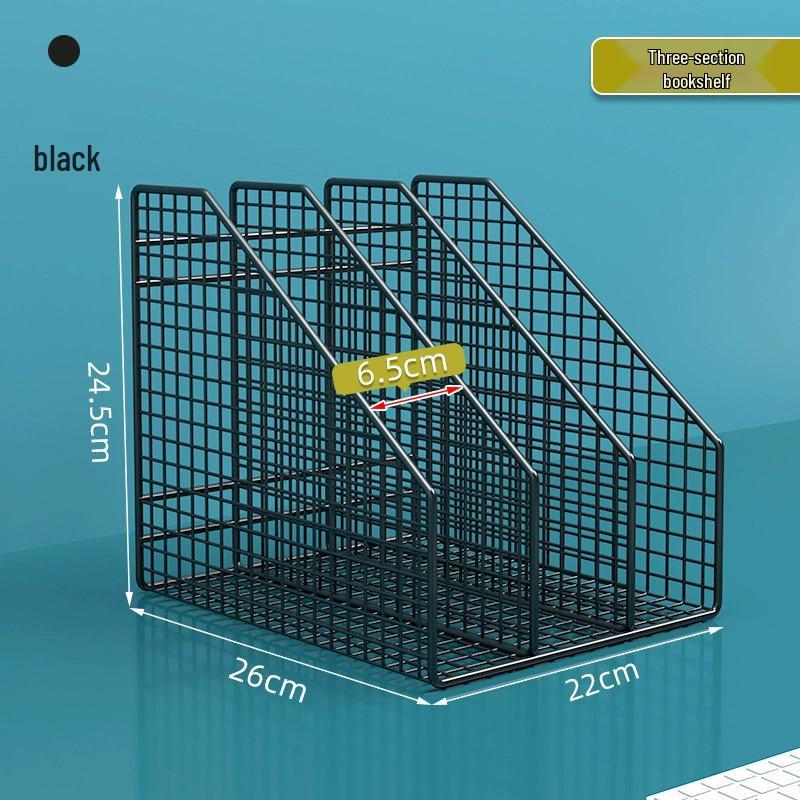 Large Metal Desk Organizer File Holder and Bookshelf