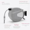 Automatic Retractable Pipe Reel Extra Long 20M Pipe Winding Device High Pressure Car Wash Water Drum Garage Tool