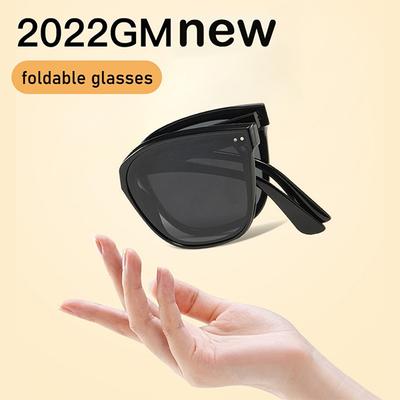 Trendy Unisex UV400 Foldable Sunglasses Picnic Men Outdoor Popular Retro Glasses Portable Goggles Trendy With UV Protection Driving Women New