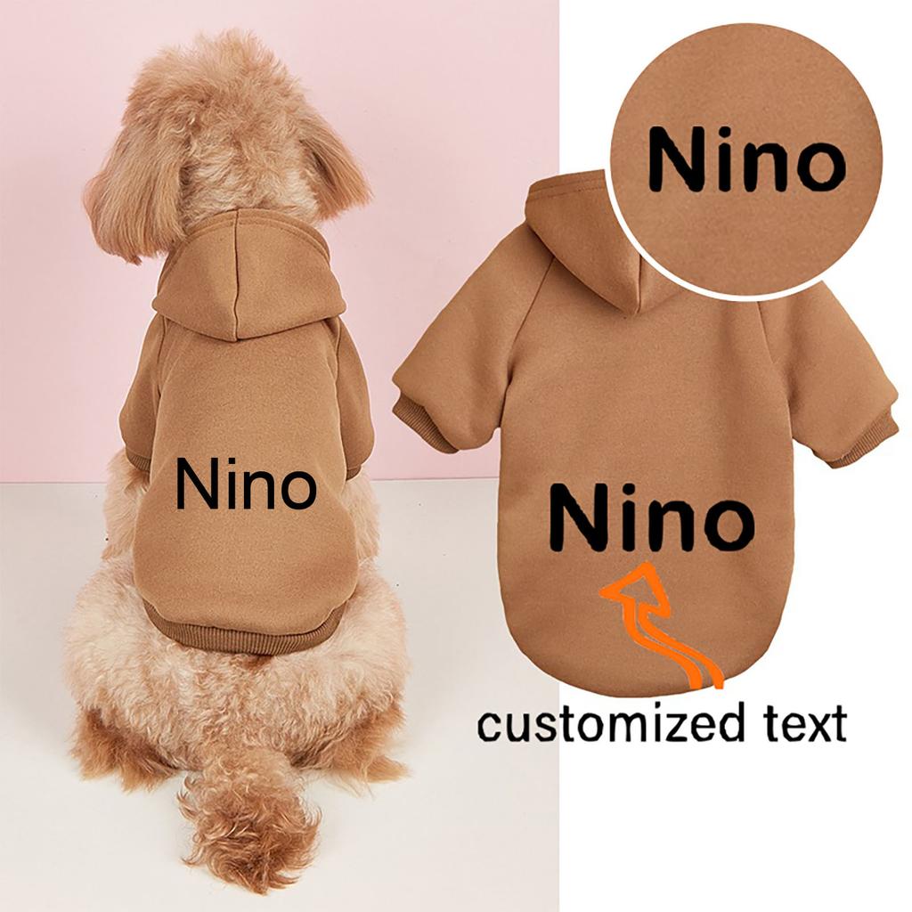 Custom Hoodie For Small Medium Pet, Personalized Photo/Text Pet Warm Pullover Pet Hoodie Custom Sweatshirt