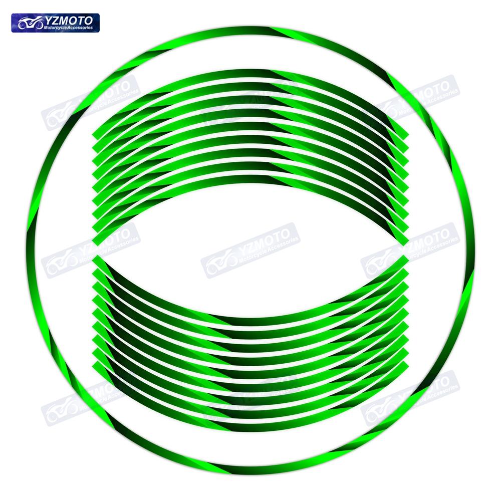 Motorcycle Reflective 17 Inch Wheel Stickers Racing Rim Stripe Tape Hub Decal Motorbike For Yamaha YZF R1 R6 R7 FZ1 FZ6 FZ8