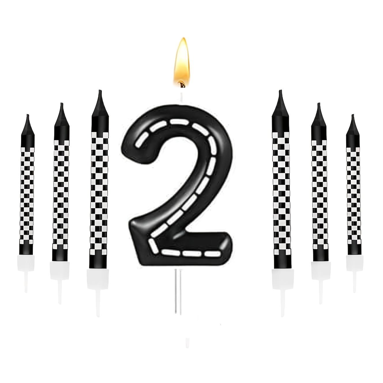 

Набор из 7 штук свечей для дня рождения в виде гоночных машин, свечи с цифрами от 0 до 9, номерной глиттерный топпер для торта для вечеринки, подарки