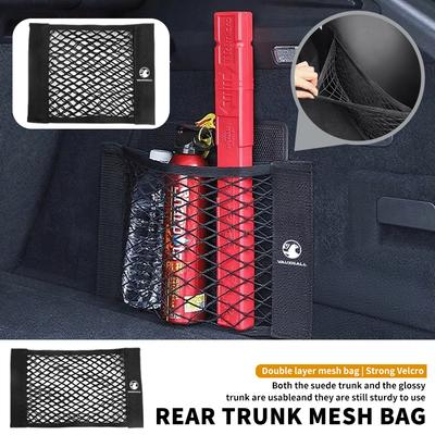 Car Seat Back Organizer Trunk Net Mesh Pocket Net Magic Sticker For Vauxhall VXR8 Astra Zafira Vectra Tigra Corsa D G J H