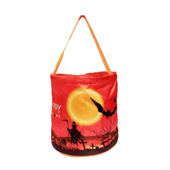 Halloweenský LED bonbónový sáček s duchem dýňovým trikem nebo sladkostí, opakovaně použitelný