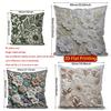 2D Floral Embellished Throw Pillow Covers For Home Pattern Cushion Cover Suitable For Sofa Bedroom Car Pillow Cover