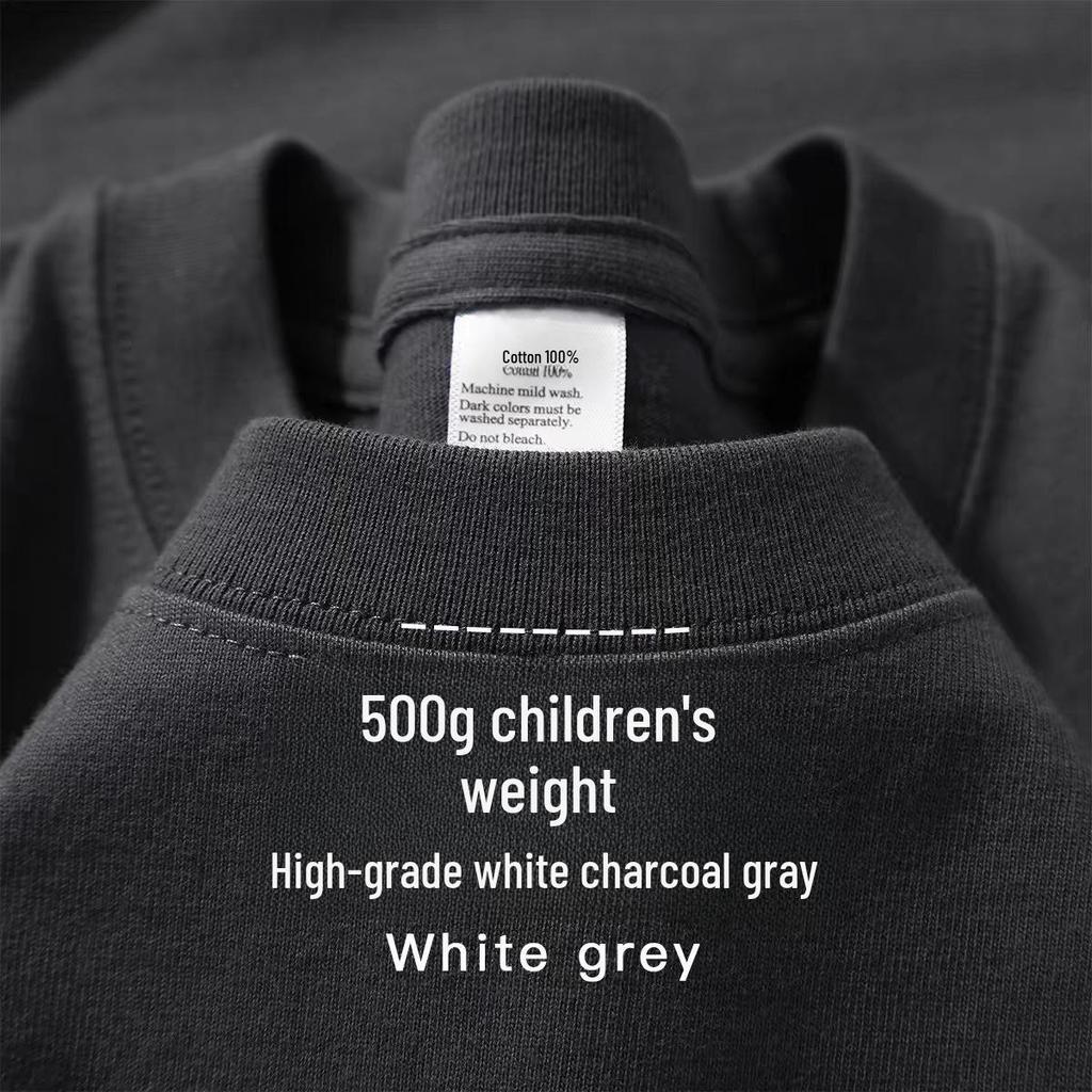 320g Heavyweight White Cotton Short-Sleeve T-Shirt for Men and Women - Thick, Non-Transparent, Loose Fit, Perfect for Summer. 